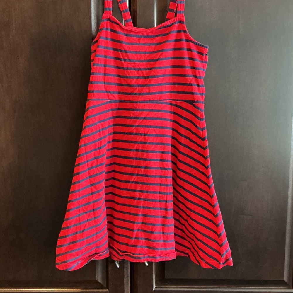 Gymboree (2016) Red and Blue Striped Casual Dress
